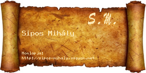 Sipos Mihály névjegykártya