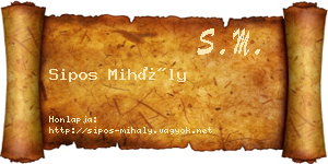 Sipos Mihály névjegykártya