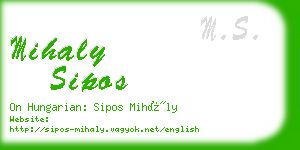 mihaly sipos business card